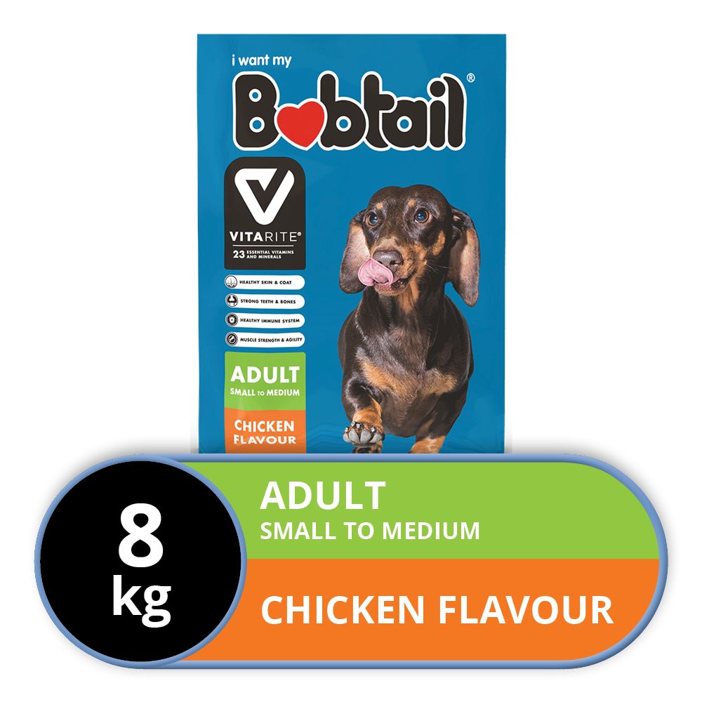Bobtail - Dry Dog Food - Small To Medium - Chicken Flavor - 8kg